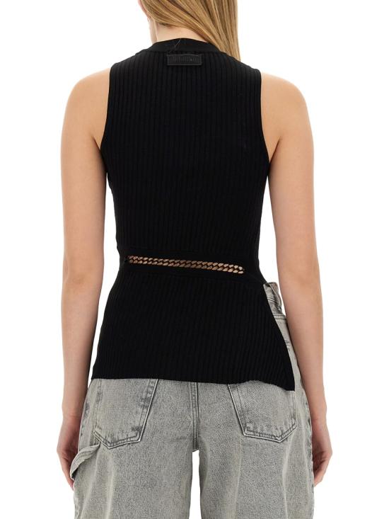 24SS 디 아티코 민소매 티셔츠 242WCT248 BLACK - THE ATTICO