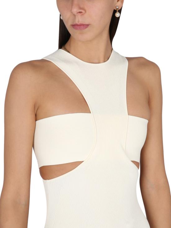23SS 알렉산더 맥퀸 미디 원피스 734602 IVORY - ALEXANDER MCQUEEN