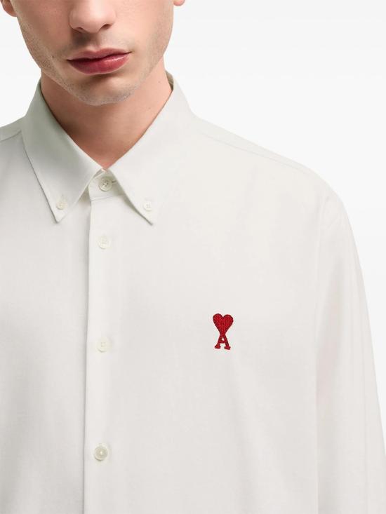 26SS 아미 ADC버튼 다운 셔츠 BFUSH063CO0031 168 BLANC NATUREL - AMI