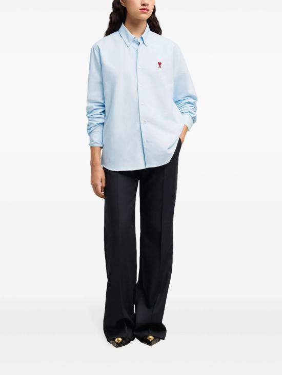 26SS 아미 ADC버튼 다운 셔츠 BFUSH063CO0031 450 BLEU CIEL - AMI