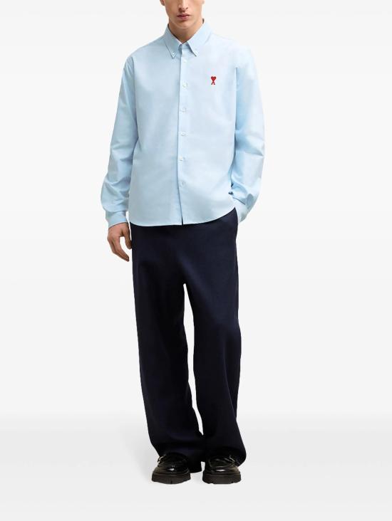 26SS 아미 ADC버튼 다운 셔츠 BFUSH063CO0031 450 BLEU CIEL - AMI