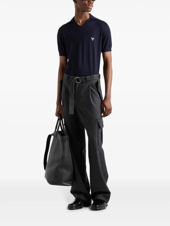  프라다 반팔 티셔츠 UMB814SOOO1451 navy - PRADA