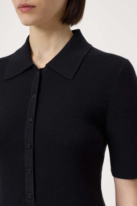  클로즈드 반팔 티셔츠 닫힌 폴로 셔츠 블랙 - CLOSED