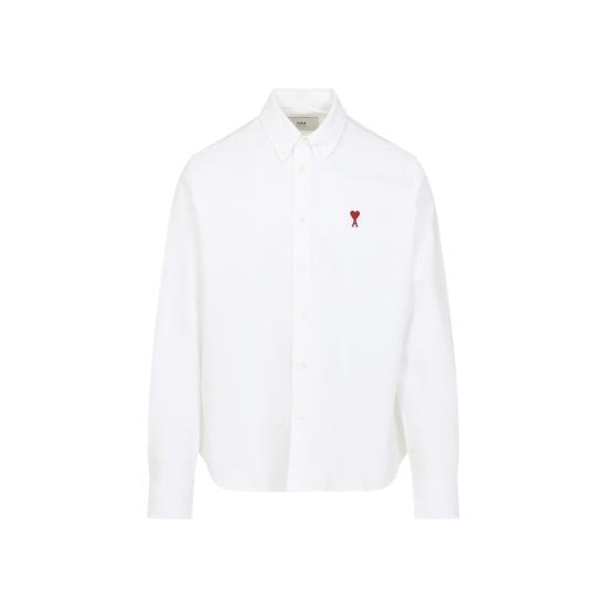  아미 ADC버튼 다운 긴팔 셔츠 BFUSH063 CO0031 168 NATURAL WHITE