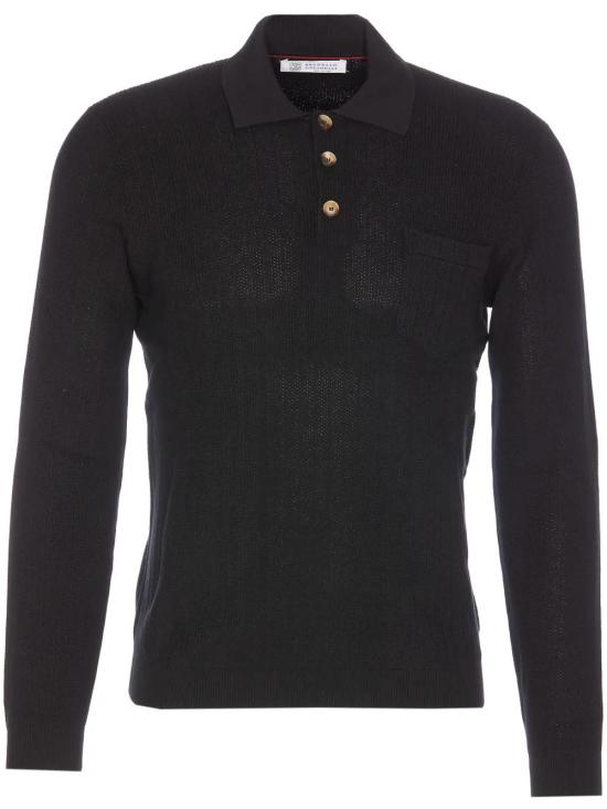  브루넬로 쿠치넬리 폴로 티셔츠 M29203515C101 black