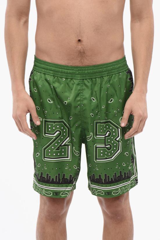  오프화이트 스윔팬츠 OMFD008S24 FAB002 5700 Green
