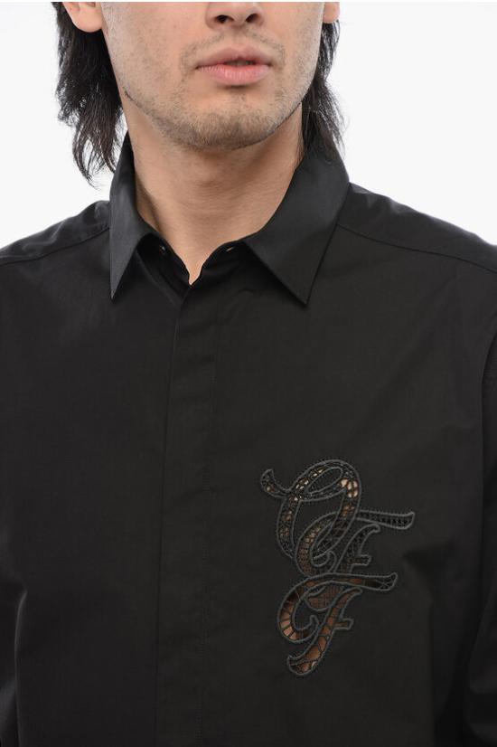  오프화이트 긴팔 셔츠 OMGE040S24 FAB004 1010 Black - OFF WHITE