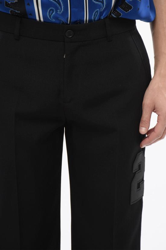  오프화이트 스트레이트 팬츠 OMCO038S24FAB0011010 Black - OFF WHITE