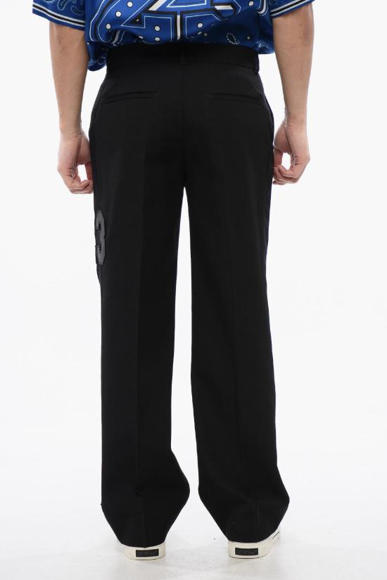  오프화이트 스트레이트 팬츠 OMCO038S24FAB0011010 Black - OFF WHITE