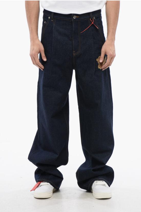  오프화이트 데님 팬츠 OMYA185S24 DEN001 4522 Blue