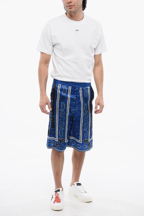  오프화이트 숏팬츠 OMCB092S24FAB0014600 Blue - OFF WHITE