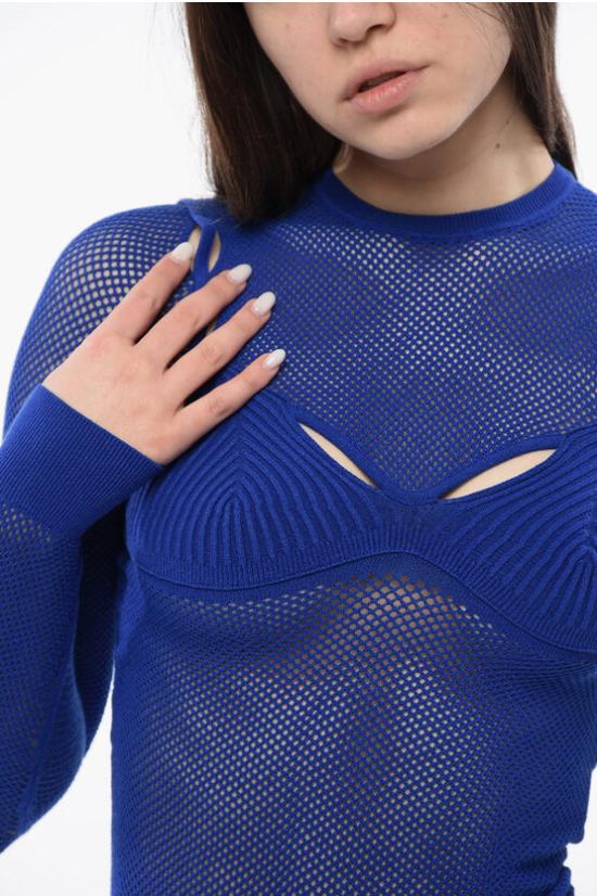  오프화이트 긴팔 티셔츠 OWHT020S24KNI0014646 Blue - OFF WHITE