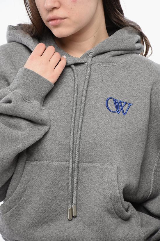  오프화이트 후드 티셔츠 OWBB058S24FLE0050846 Gray - OFF WHITE