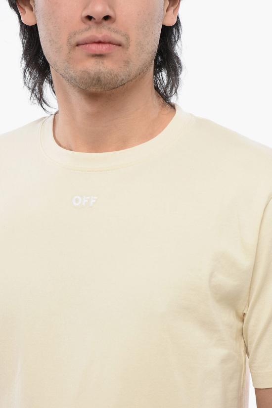  오프화이트 반팔 티셔츠 OMAA027S24JER0020301 Beige - OFF WHITE