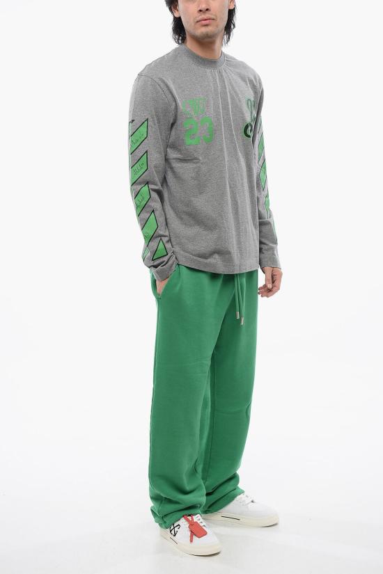  오프화이트 긴팔 티셔츠 OMAB086S24JER0010655 Gray - OFF WHITE