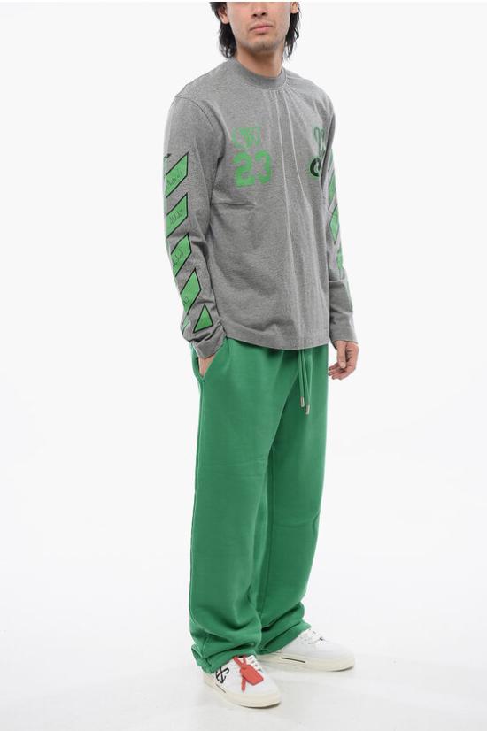  오프화이트 긴팔 티셔츠 OMAB086S24JER0010655 Gray - OFF WHITE