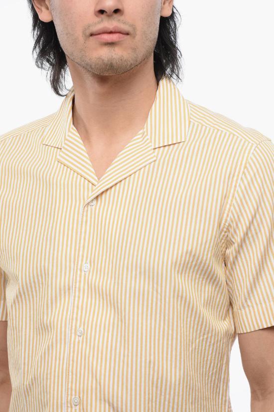  꼬르넬리아니 반팔 셔츠 89IX54 2161185 072 Bianco Giallo - CORNELIANI