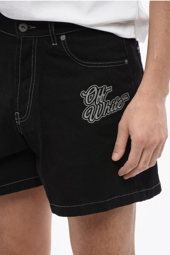  오프화이트 숏팬츠 OMYC022S24DEN0011203 Black - OFF WHITE