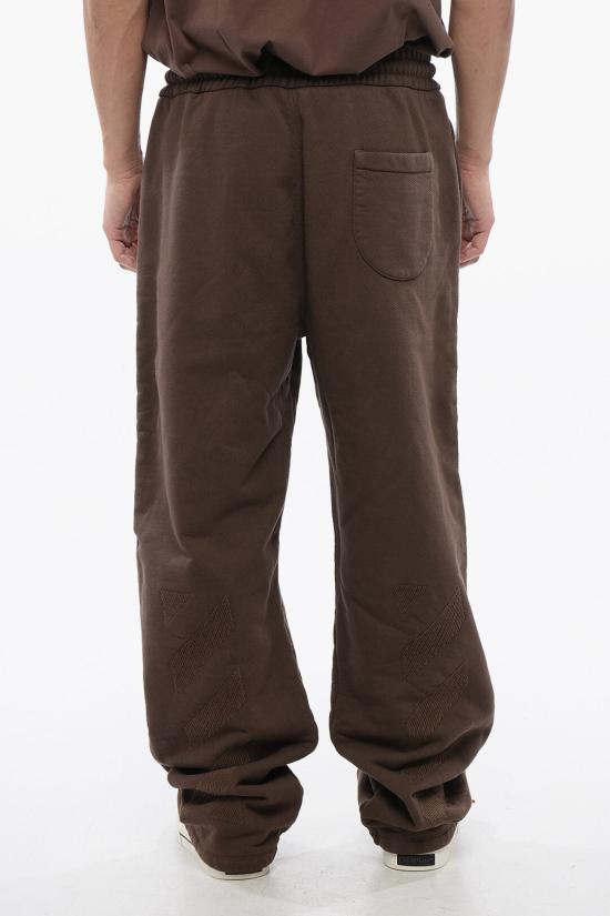  오프화이트 트레이닝/조거 팬츠 OMCH054S24FLE0032801 Brown - OFF WHITE