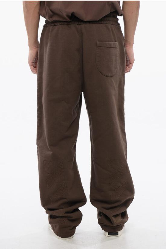  오프화이트 트레이닝/조거 팬츠 OMCH054S24FLE0032801 Brown - OFF WHITE