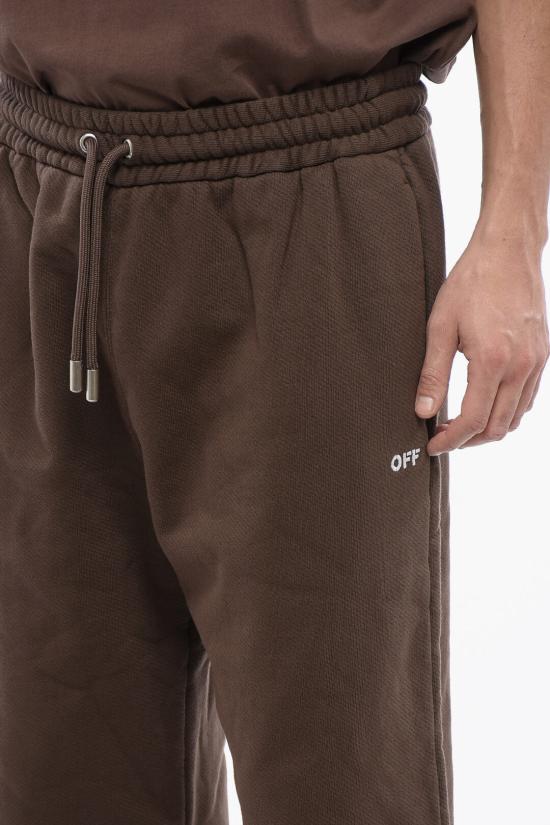  오프화이트 트레이닝/조거 팬츠 OMCH054S24FLE0032801 Brown - OFF WHITE