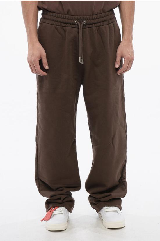  오프화이트 트레이닝/조거 팬츠 OMCH054S24FLE0032801 Brown
