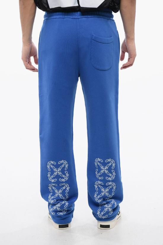  오프화이트 트레이닝/조거 팬츠 OMCH054S24FLE0024601 Blue - OFF WHITE