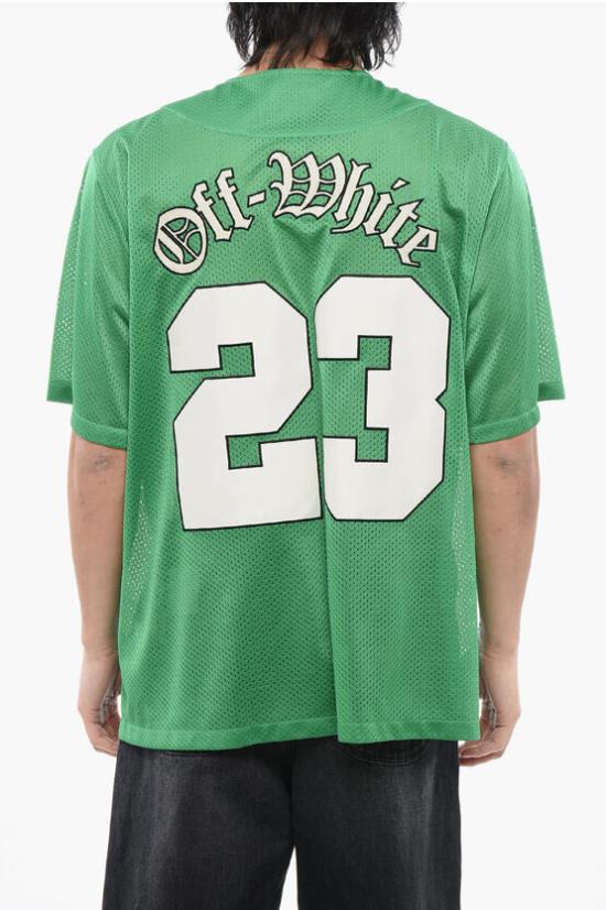  오프화이트 반팔 티셔츠 OMGG014S24FAB0025561 Green - OFF WHITE