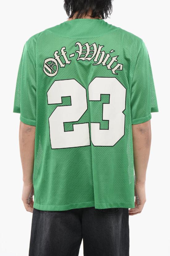  오프화이트 반팔 티셔츠 OMGG014S24FAB0025561 Green - OFF WHITE