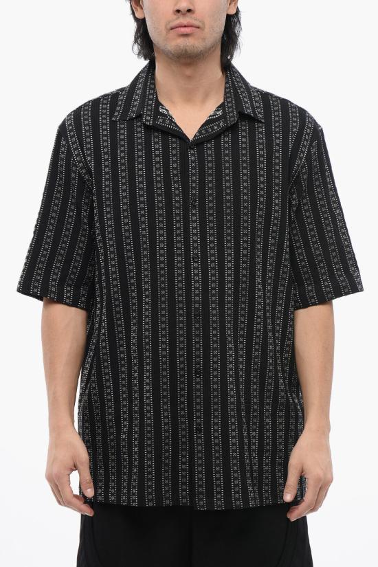  오프화이트 반팔 셔츠 OMGG013S24FAB0018200 Black