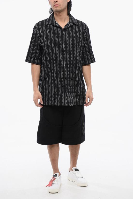  오프화이트 반팔 셔츠 OMGG013S24FAB0018200 Black - OFF WHITE