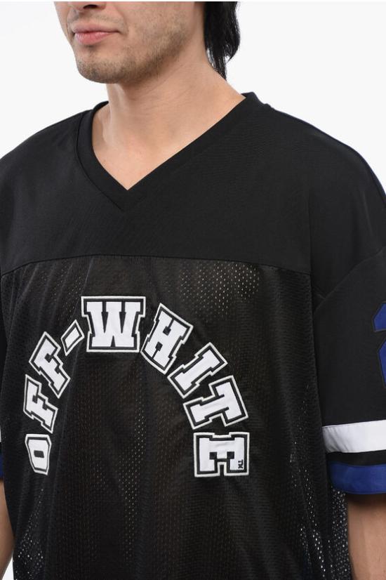  오프화이트 반팔 티셔츠 OMAA169S24JER0011001 Black - OFF WHITE