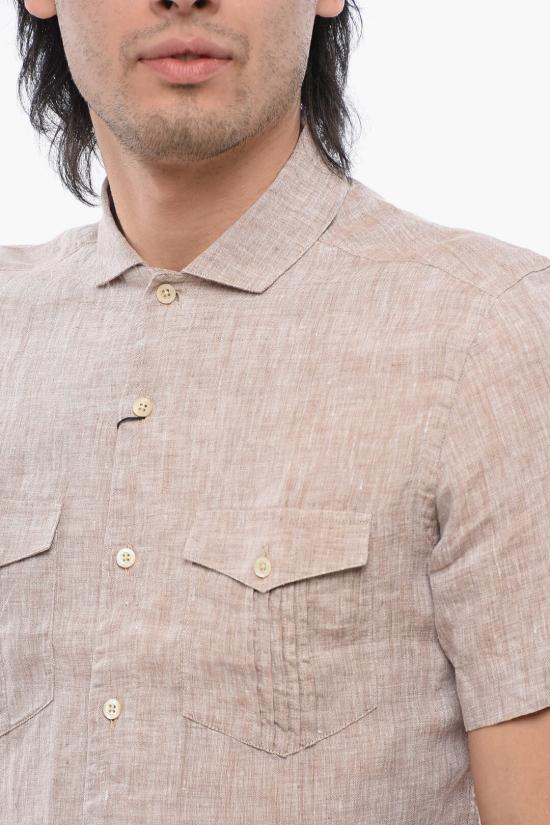  꼬르넬리아니 반팔 셔츠 85I138 0111091 034 Beige - CORNELIANI