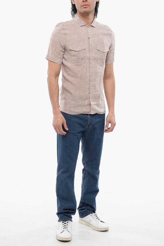  꼬르넬리아니 반팔 셔츠 85I138 0111091 034 Beige - CORNELIANI