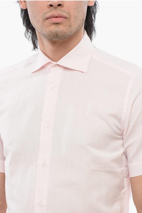  꼬르넬리아니 반팔 셔츠 69PNNN 2220262 008 Pink - CORNELIANI