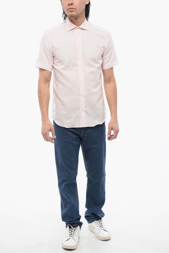  꼬르넬리아니 반팔 셔츠 69PNNN 2220262 008 Pink - CORNELIANI