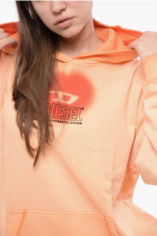  디젤 후드 티셔츠 A12835 0IMAK 3BX Orange - DIESEL
