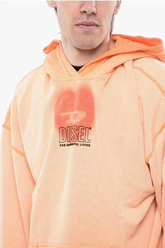  디젤 후드 티셔츠 A12835 0IMAK 3BX Orange - DIESEL