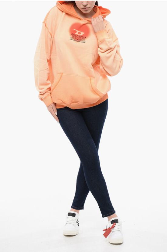  디젤 후드 티셔츠 A12835 0IMAK 3BX Orange - DIESEL