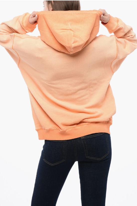  디젤 후드 티셔츠 A12835 0IMAK 3BX Orange - DIESEL