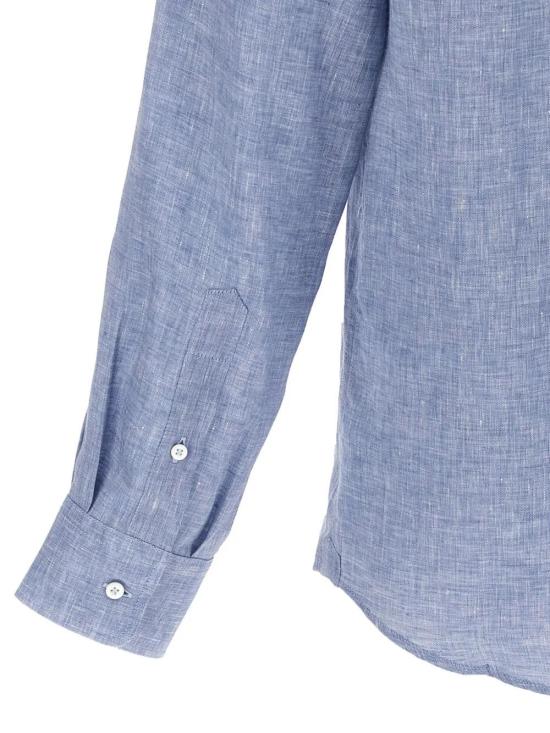  브루넬로 쿠치넬리 긴팔 셔츠 MM6840627C108 indigo - BRUNELLO CUCINELLI