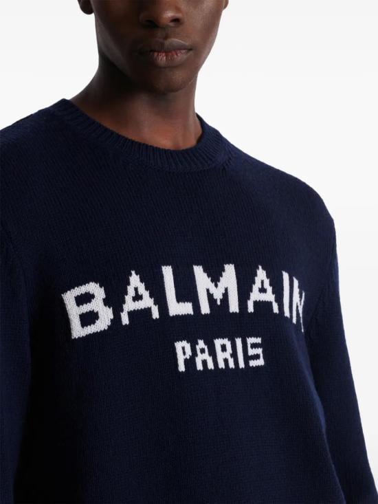  발망 스웨터 DH1KD000KG97 navy - BALMAIN