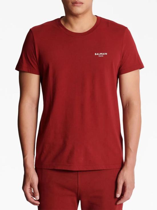  발망 반팔 티셔츠 BH1EF000BB04 red - BALMAIN