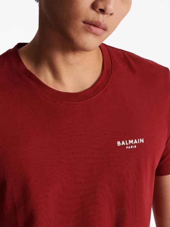  발망 반팔 티셔츠 BH1EF000BB04 red - BALMAIN