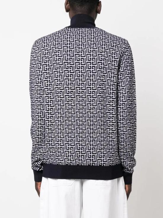  발망 터틀넥 CH1KF010KB03 navy - BALMAIN