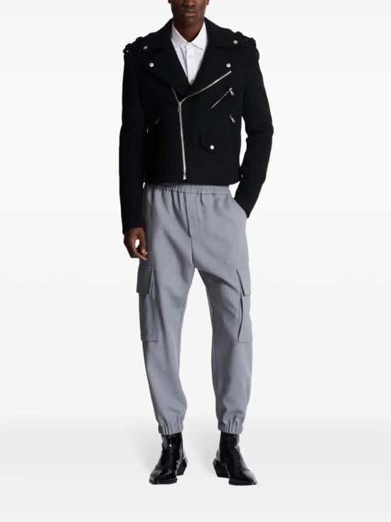  발망 바이커 자켓 DH1TD512WC68 black - BALMAIN