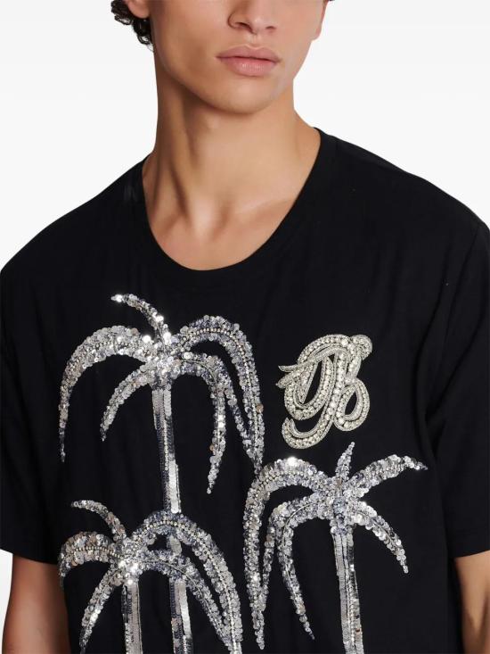  발망 반팔 티셔츠 DH1EG019PC41 black - BALMAIN