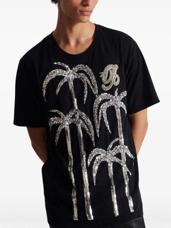  발망 반팔 티셔츠 DH1EG019PC41 black - BALMAIN