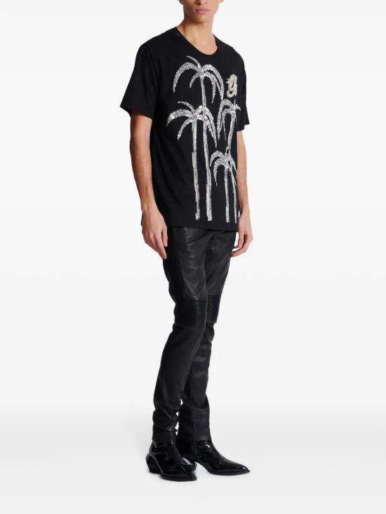  발망 반팔 티셔츠 DH1EG019PC41 black - BALMAIN