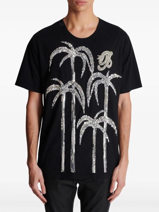  발망 반팔 티셔츠 DH1EG019PC41 black - BALMAIN